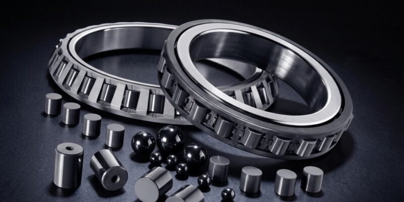 Silicon nitride bearings, balls, and grinding balls